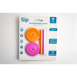 Cognikids Sip Straw and Lid Accessory Pack (Tangerine/Flamingo)