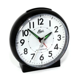 Magic 1897/7 M Radio-Controlled Alarm Clock Analogue Magic Light Repetition Luminous Hands Black