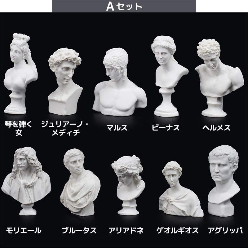FUPUTWO Gypsum Statue Miniature Figurine Replica Gypsum-Style Drawing Resin Set