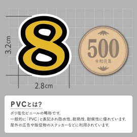 XIAXIN Waterproof PVC Number Sticker Set, Weatherproof, Water Resistant, Number, Seal, Character, Nameplate, Suitcase, Nameplate, Locker, Indoor and Outdoor Use TS-115YB (Yellow X Black)