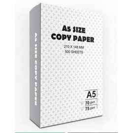 A5 Premium Multi Purpose White Paper - 24 lb (80 GSM) | For Copy, Printing, Writing | 5.83" x 8.27" inches (148 x 210 mm - Half of A4) | Full ream of 500 Sheets (3)