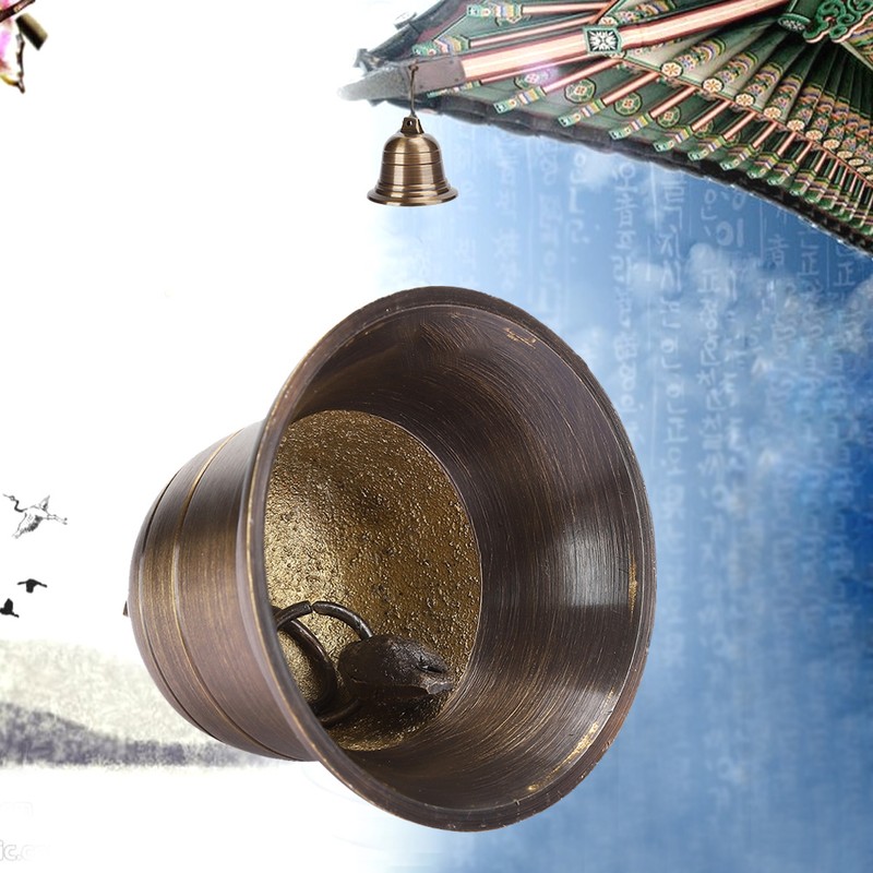 3in Antique Copper Wind Bell Buddhist Supplies Car Hanging Rattles