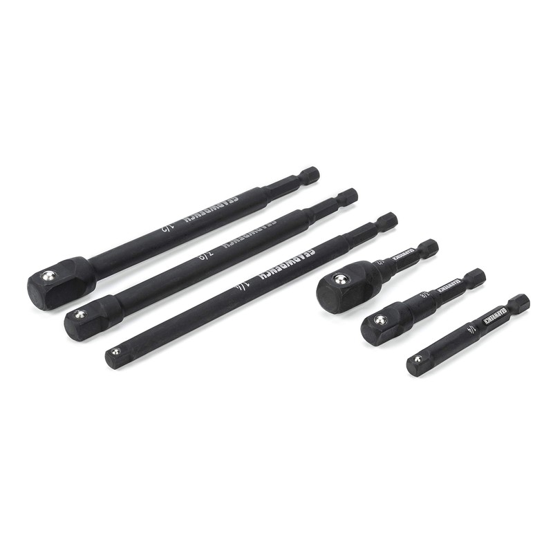 GEARWRENCH 6 Pc 1/4" Drive Hex Shank Impact Socket extensions
