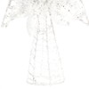 COM-FOUR® Deco Star Christmas - White Metal Star with Pine