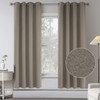 Taupe Absolutely Blackout Textured Linen Look Curtain Draperies for Bedroom