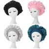 Gorro de Seda para Dormir 4 Paquetes, Gorra de Baño