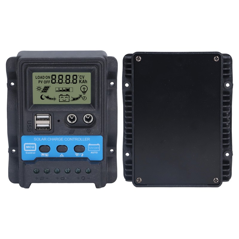 Solar Charge Controller LCD Display Dual USB 5V Output PWM
