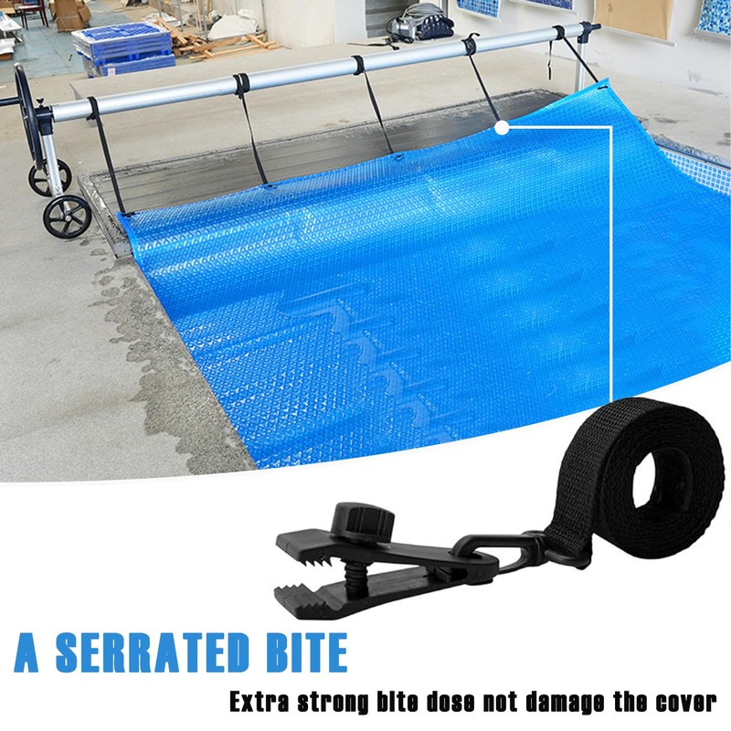 24-Pack Solar Cover Reel Attachment Set for Inground Pools, Includes