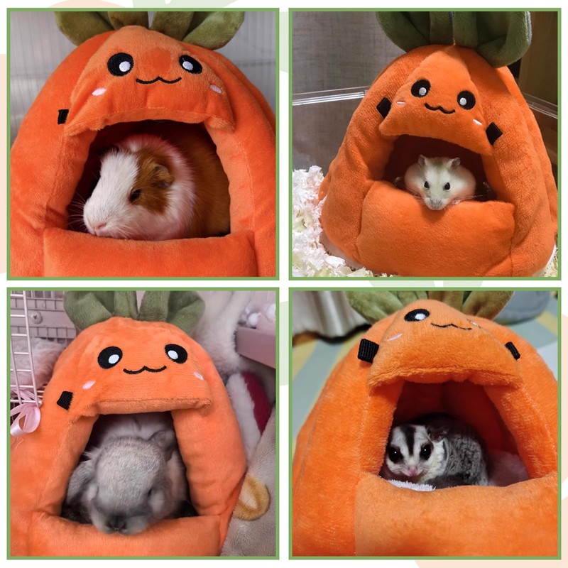Acsist Rat Hammock, Hamster Bed,Sugar Glider House with Warm Fleece,Washable