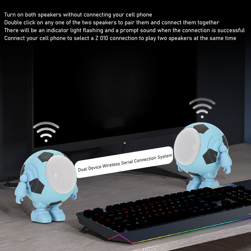 Bluetooth Speaker Stereo Support Wireless Serial Connection Portable Small Wireless