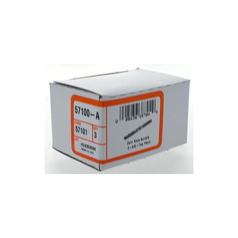 Hillman 57101 Threaded 2-Piece Door KNOb Spindle, 2-5/8-Inch Long Sectional,