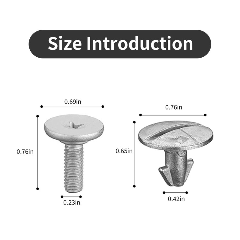 1 Pack 8 Pcs Lower Engine Cover Pin Screws, Splash