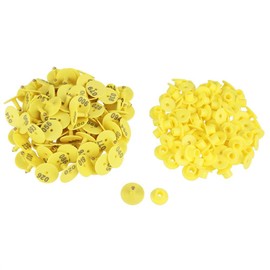 Ear Tag 100Pcs/Set Plastic Livestock Sheep Goat Pig Cattle Beef Cow Number Farm Animal Accessories(with words)