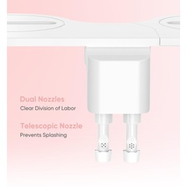 Bidet Attachment for Toilet Seat, Adjustable Fresh Cold Water Pressure Gray