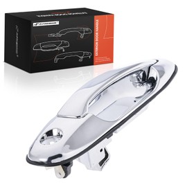 A-Premium Front Right Passenger Side Exterior Door Handle with Keyhole Compatible with Toyota Tundra 2004 2005 2006, Sequoia 2001-2007, Chrome, Replace# 69210-34050-C0-PFM