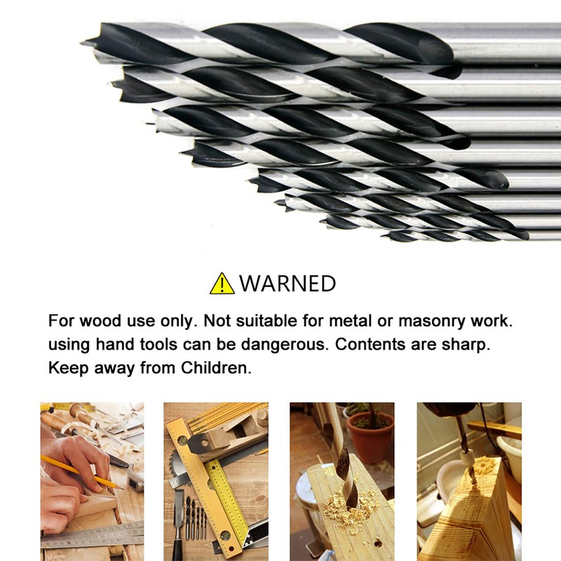 NORTOOLS Brad Point Wood Drill Bit Set 8 PCS HCS