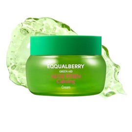EQQUALBERRY ALOE PDRN Calming Cream | 7% Aloe PDRN & 10% Aloe Vera Water + 5-Cica | Cooling Gel Moisturizer for Oily Skin, Barrier Repair & Blemish Ma