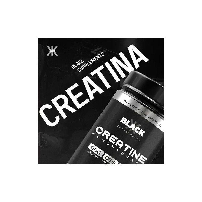 Black Supplements Creatina Monohidratada 1kg 200 Servs Sin Sabor