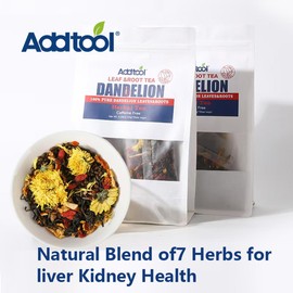 Addtool Dandelion Goji Chrysanthemum Tea with Natural Blend of 7 Herbs Caffeine Free，Include Cassia Seed, Licorice, Orange Peel, Gardenia,Support Liver and Kidney Health ,Detox , Kidney Tea(1pack,150 grams)