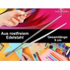 Straight anatomical tweezers 9.0 cm made of stainless steel in