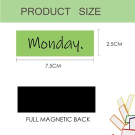 Pack of 50 Whiteboard Magnets, 7.5 x 2.5 cm, 10 Colours, Strong Magnets, Erasable Magnetic Strip, Reusable Magnets for Magnetic Board, Magnetic Film, Suitable for Pin Board, Magnetic Board