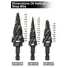 Lytool 3-Piece M35 Cobalt Step Drill Bits Set, 1/8"-7/8", 1/4"