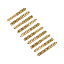 METALLIXITY 20pcs Double Head Screws 1/4-20 x 50mm Hanger Bolts Self Tapping Double Sided Screws for Home Repair