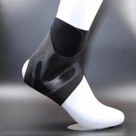 a10 Sports Protective Gear Ankle Support Sleeve - Free Size/Black for Running, Hiking, Football, Exercise Grey M [Right Foot] 30ea
