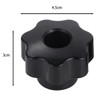 Laroal 10 PCS Star Knob M12 Black Plastic Through Hole