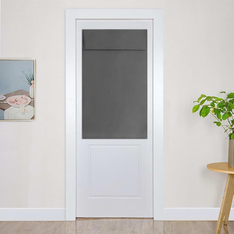 Zevrang Blackout Door Curtain, 26x40Inch French Tie Up Thermal No