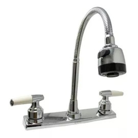 Meer Llave Mezcladora Fregadero Cocina Cuello Flexible 2 Ch. Meer