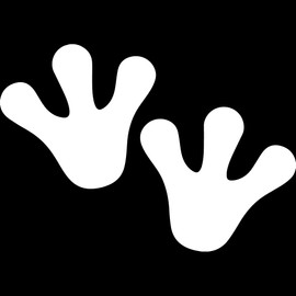 Decal Stickers of Frog Feet Silhouette ! (White) (Set of 2) Luxury Weatherproof Vinyl Decal Stickers for Laptop Desktop Smartphone Car Dirt Bike Wall Room Mason Jar - BICVER1050981WHW19Y24