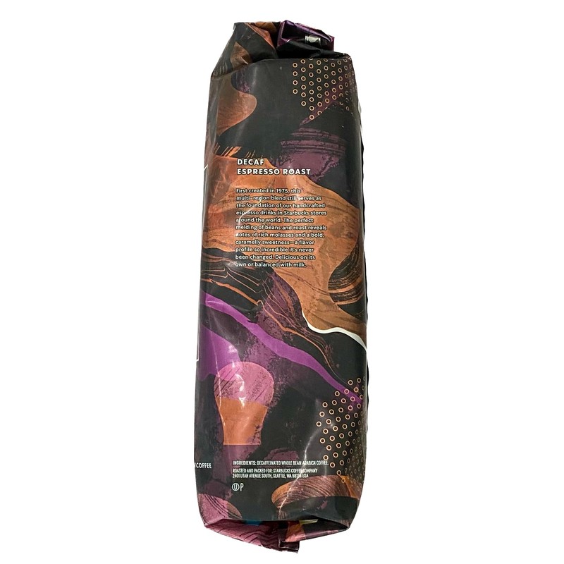 Starbucks Decaf Whole Bean Coffee, Espresso, Dark Roast, 16 Ounce