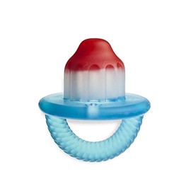 Itzy Ritzy - Mordedor de silicona para bebés flexible, suave y hueca con mango fácil de sostener; diseñado para edades de 3 meses en adelante (Hero Pop)