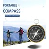 Compass Navigation with Keychain, Portable Hiking Compass Adjustable Declination Orienteering