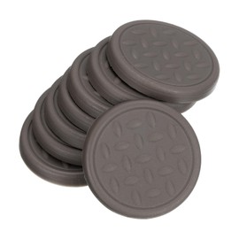 sourcing map 8Pcs Non-Slip Furniture Pads, 1.18" Round Anti Skid Rubber Caster Cups, Anti-Sliding Furniture Coasters, Anti Slide Floor Protectors Pads for Bed Couch Table (Brown)