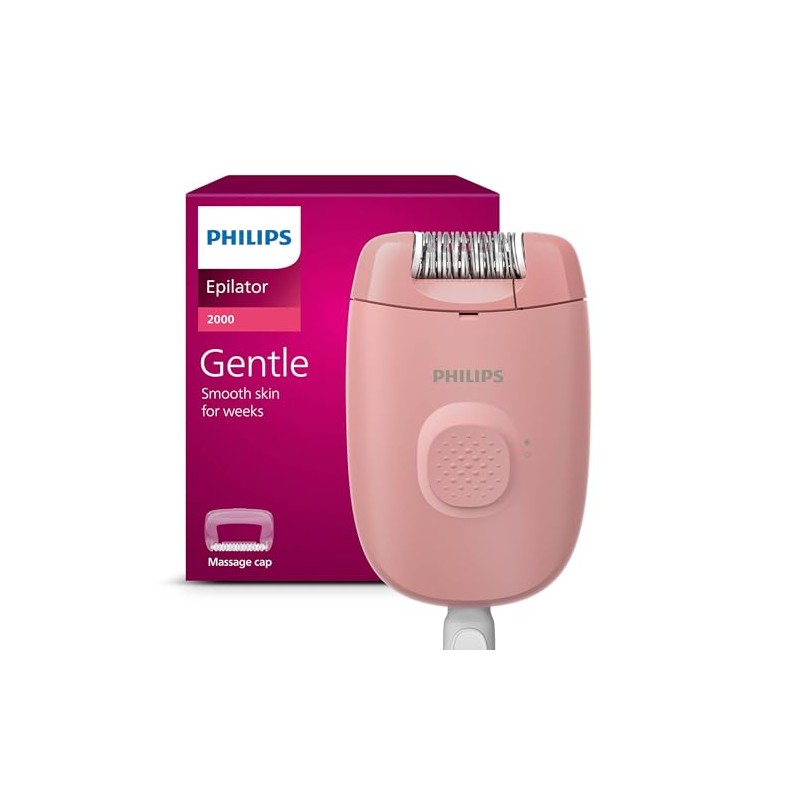 Philips Depiladora Eléctrica Serie 2000 para Mujer Uso en Piernas