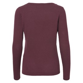VERO MODA Women's textured jumper, Winetasting, l