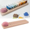 Embroidery Floss Bobbin Rack 12 Positions, Beech Wood Inserts Holder