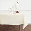 Solino Home Ivory Tablecloth – Cotton Linen Hemstitch Tablecloth 72"
