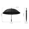 Long Handle Umbrella for Rain Large Size Thick Windproof 24