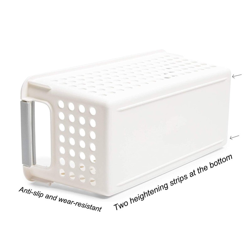 JAKAGO Small Plastic Storage Baskets Kitchen Cupboards Organiser Storage Baskets