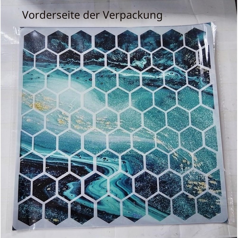 GORGECRAFT Honeycomb Stencil Templates 30 x 30 cm Large Washable