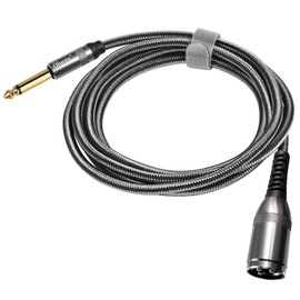 Oluote Microphone Stereo Unbalanced Audio Converter Wire Mic Cord, 6.35 mm (1/4 Inch) TS Male to XLR Male, Microphone Cable for Speaker Microphone, Guitar Mixer, Stage (5 m)
