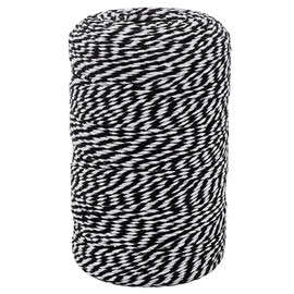 Black and White Bakers Twine, 656 Feet Cotton String, DIY Crafts, Baby Shower, Projects Wrapping