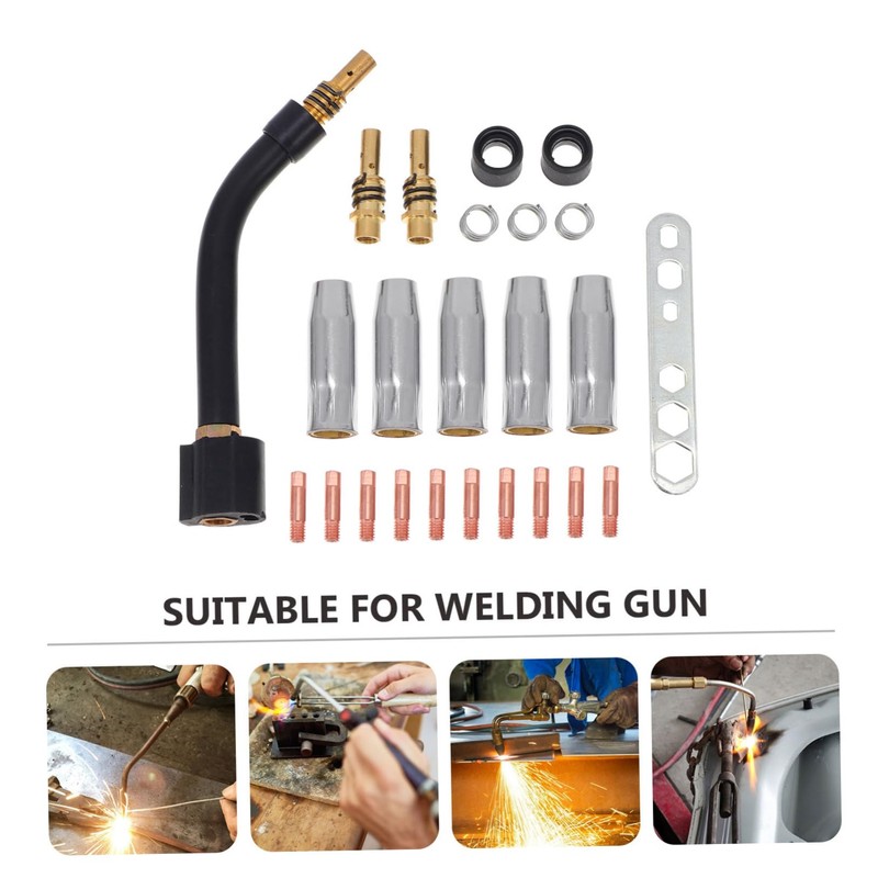 LALAFINA Mig Welding Accessory Kit Welder Tips Nozzle Holder and