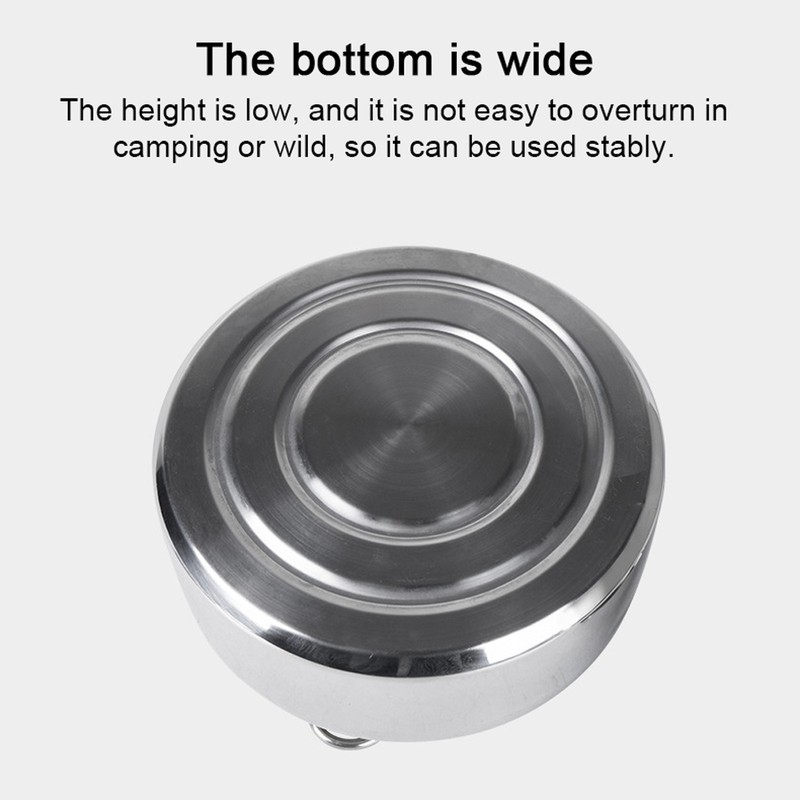 Outdoor Stainless Steel Kettle Locking Handle Camping Hung Pot Portable