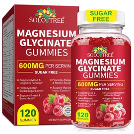 120 Count Magnesium Glycinate Gummies, High Absorption Magnesium Supplement for Women,Men and Kids, Support Sleep,Muscle and Relaxation,Sugar Free