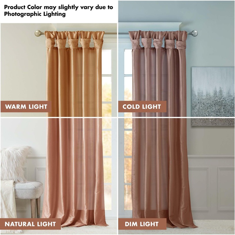 Madison Park Emilia - Cortinas Opacas con Ventana de Seda