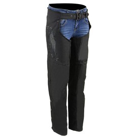 Milwaukee Leather Premium Textile Motorcycle Riding Chaps for Women Bikers - X-Large - X-Large